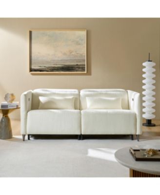 Teekam 73.25"W Power Reclining Zero Gravity Sofa with Adjustable Headrest And Footrest