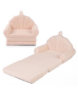 2-in-1 Convertible Kids Sofa Chair with Fold-Out Toddler Bed