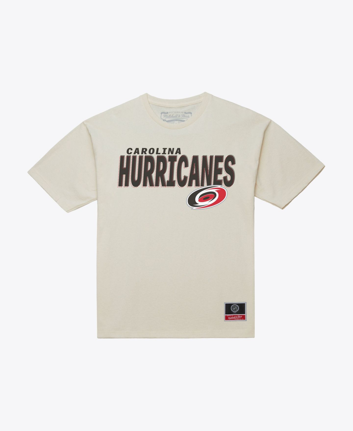 Мужская футболка Mitchell & Ness Cream Carolina Hurricanes Core Plus — фото 1