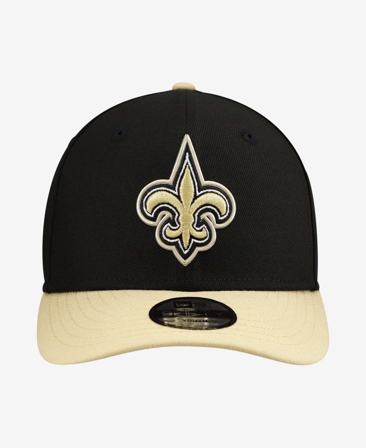 New Era Big Boys and Girls Black/Gold New Orleans Saints 2026 Nfl Draft Pre-Curved 9FIFTY Snapback Hat