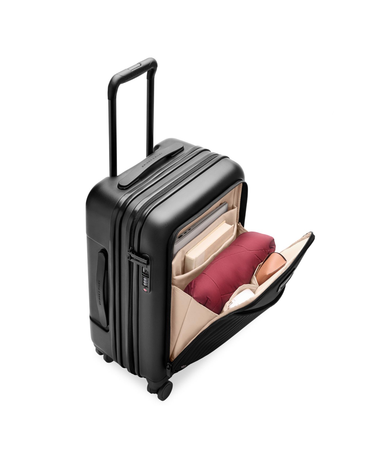 Чемодан Briggs & Riley Essential Front Pocket Carry-On Expandable Spinner, цвет: Чёрный — фото 5
