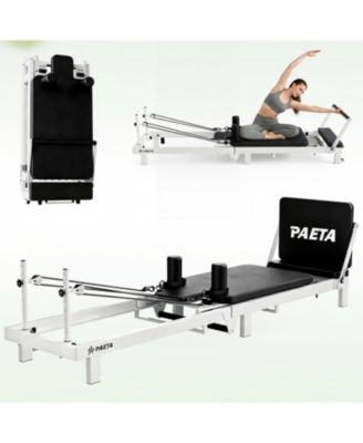 Pilates Reformer - 86" Foldable Reformer Machine for Home Use,  Includes Jump Board, Home Workout Pilates Equ