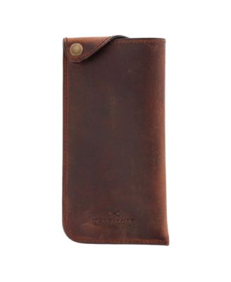 Men's Doyle Crazy Horse Leather Snap Closure Glass Case