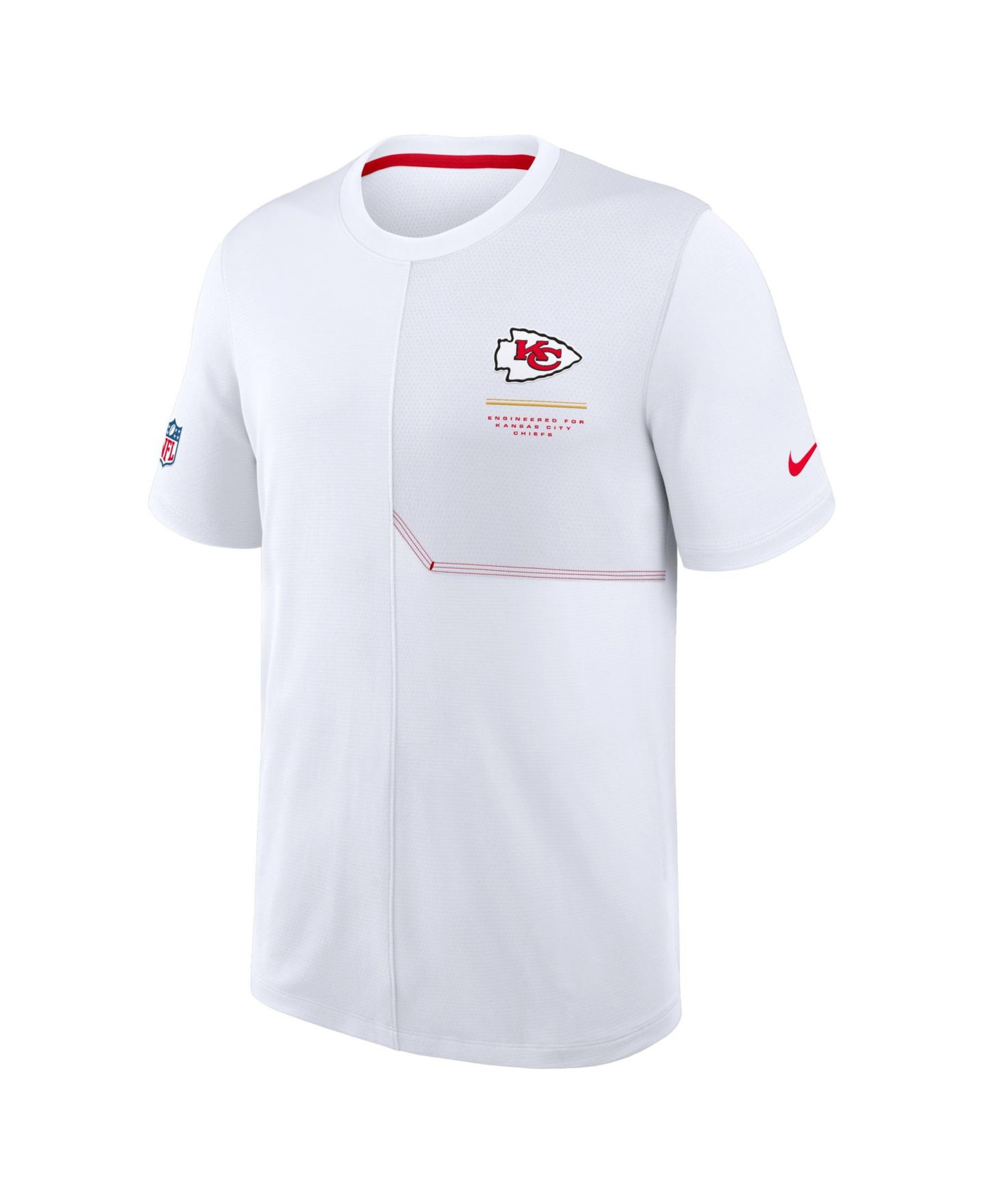 Мужская футболка Nike White Kansas City Chiefs Sideline UV Dri-FIT Coaches — фото 2