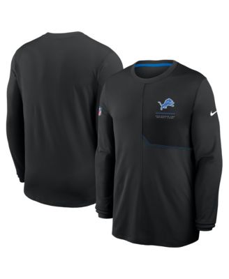 Men's Black Detroit Lions Sideline Coaches UV Dri-FIT Long Sleeve T-Shirt