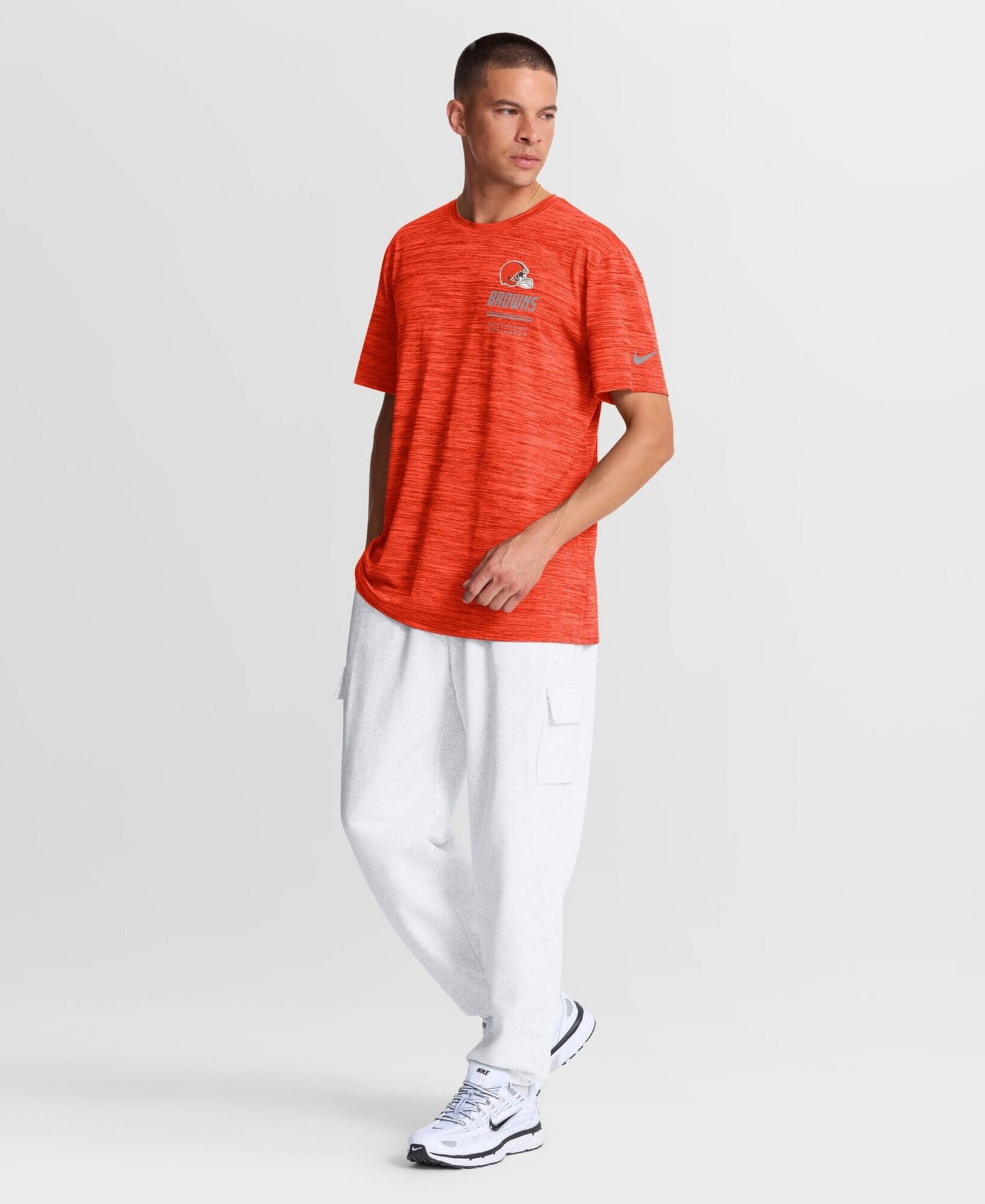 Мужская футболка Nike Orange Cleveland Browns Sideline Double Covered Dri-FIT Velocity — фото 3