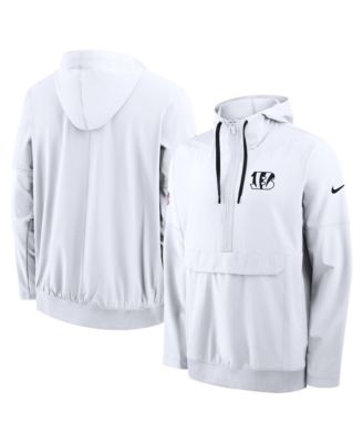 Men's White Cincinnati Bengals Alt Anorak Half-Zip Hooded Jacket