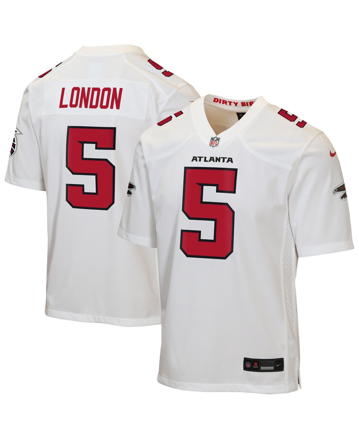 Nike Big Boys and Girls Drake London White Atlanta Falcons Game Jersey