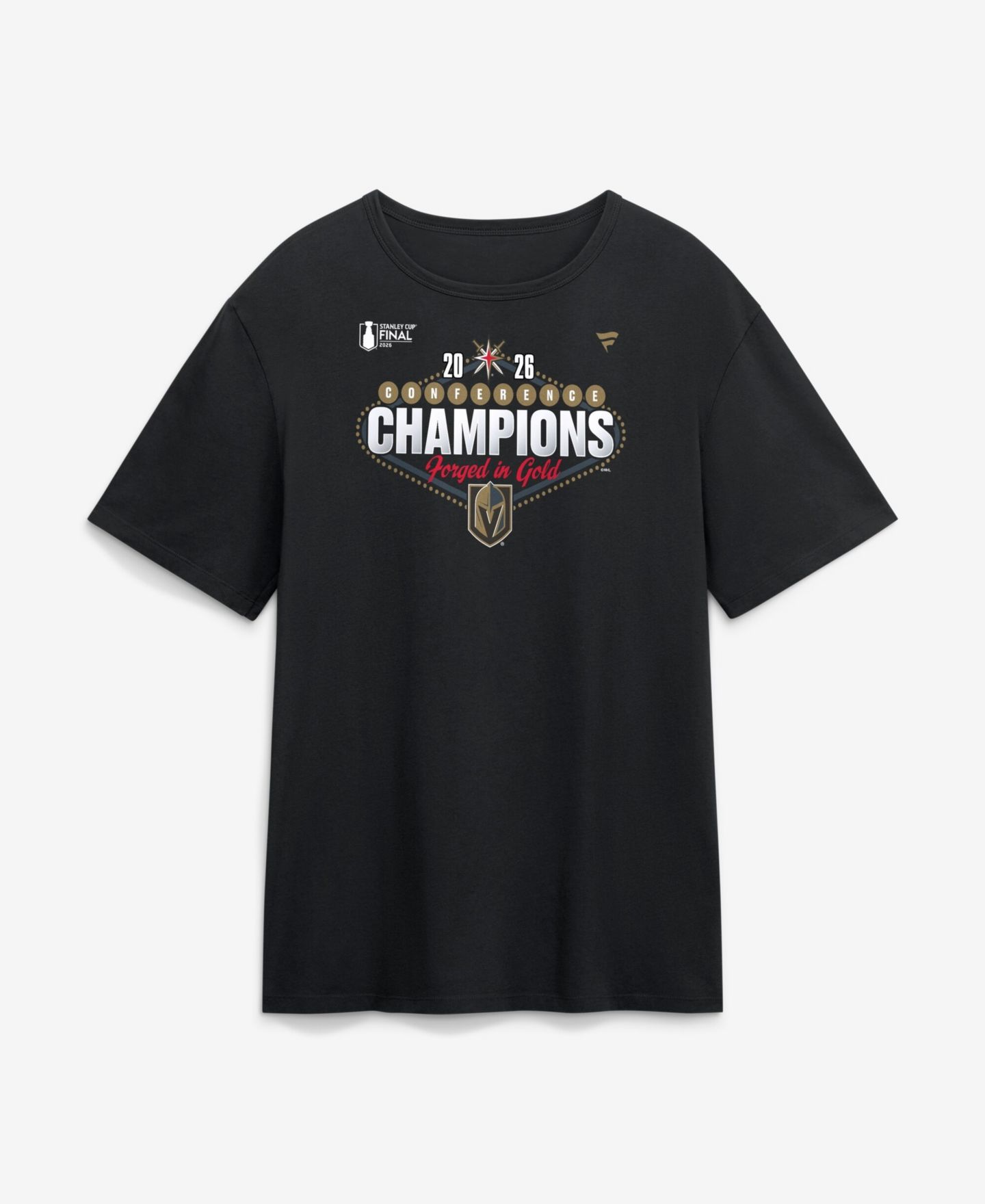 Мужская футболка Fanatics Black Vegas Golden Knights 2026 NHL Western Conference Champions Hometown — фото 1