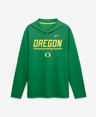 Men's Green Oregon Ducks 2026 Sideline Lightweight Long Sleeve Dri-FIT Hoodie