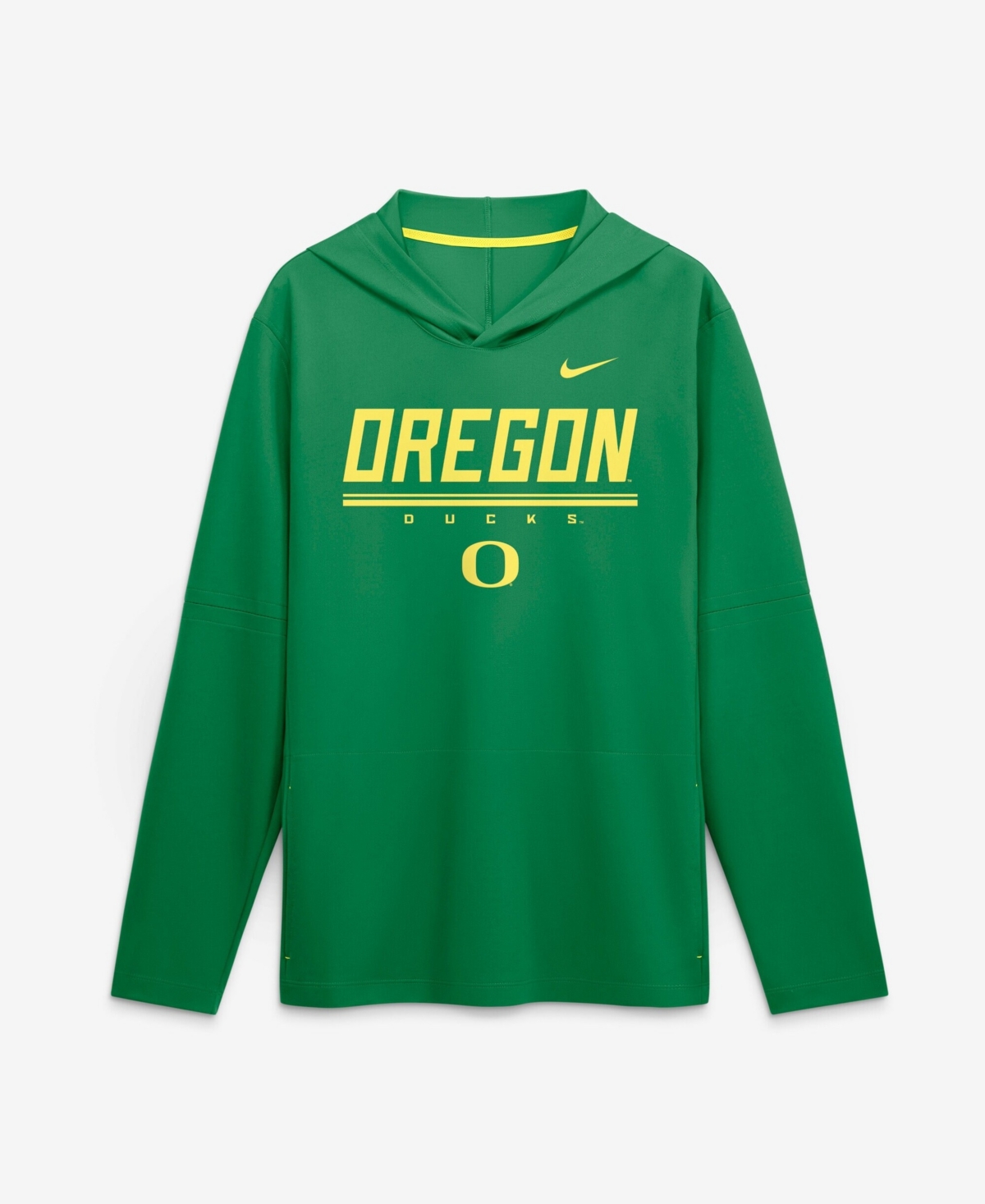 Nike Men's Green Oregon Ducks 2026 Sideline Lightweight Long Sleeve Dri-fit Hoodie - Green, Yellow