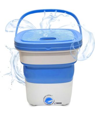 Portable Mini Washing Machine Lightweight Collapsible Bucket - Perfect for Camping, Travelling, Apartment