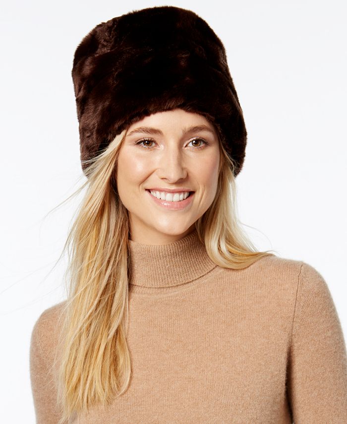 Nine West Faux-Fur Hat - Macy's