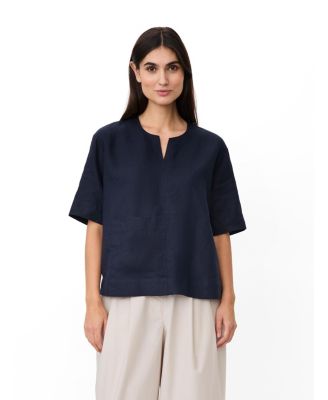 Women's Madolorea Linen Short Sleeve Tunic Top
