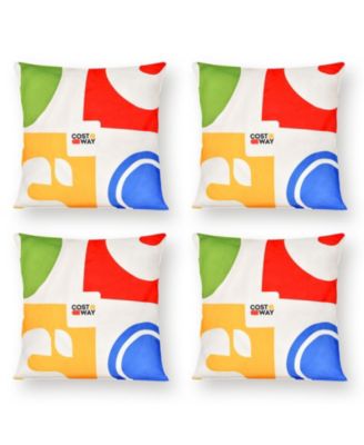 18-Inch Square Throw Pillows with Removable Velvet Covers