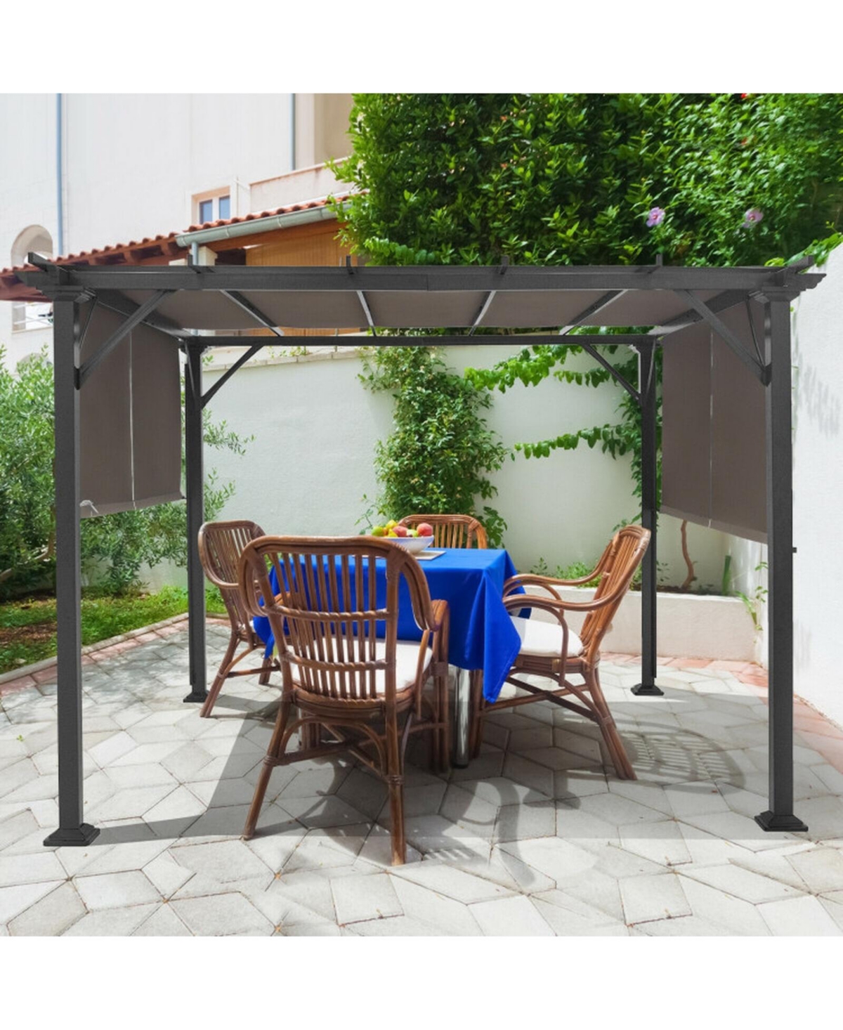 Gouun 16 x 4 ft Replacement Pergola Canopy Cover, Set of 2