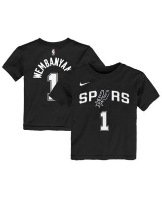 Toddler Victor Wembanyama Black San Antonio Spurs Icon Name & Number T-Shirt