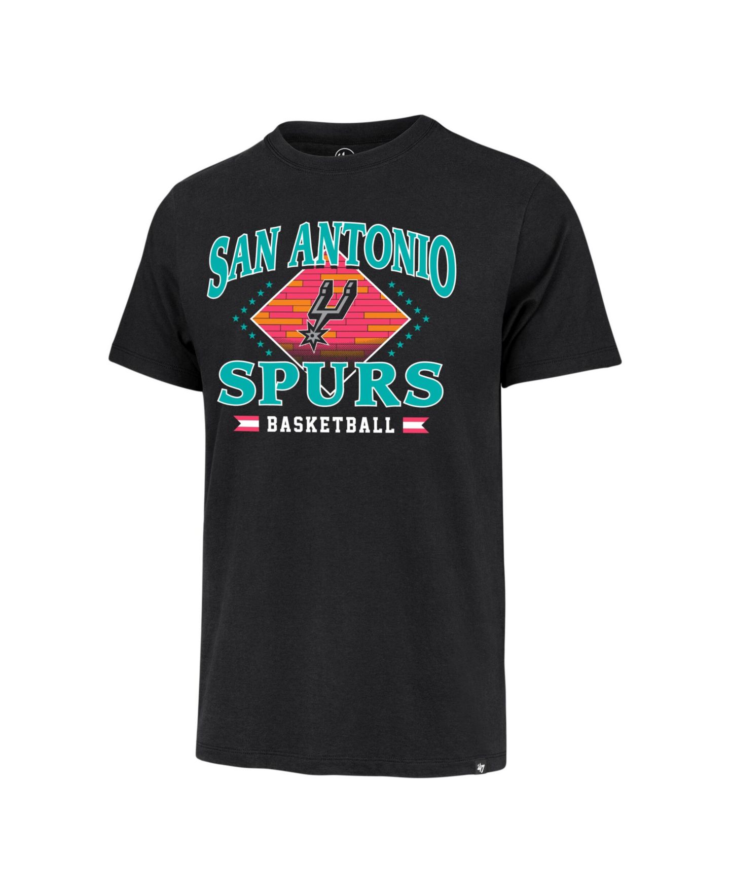 Мужская футболка '47 Brand Black San Antonio Spurs Big & Tall Courtside Franklin — фото 2