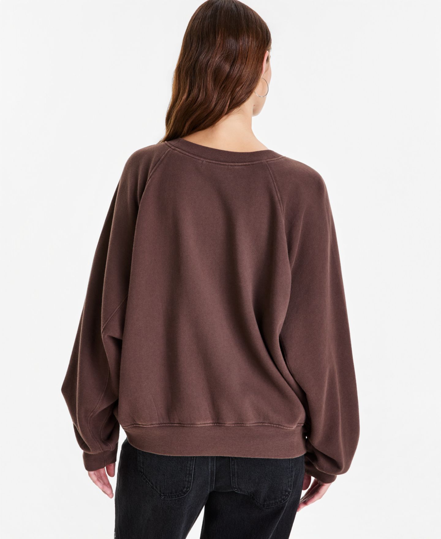 Женский свитшот And Now This Cotton Graphic Fleece, цвет: Коричневый — фото 4