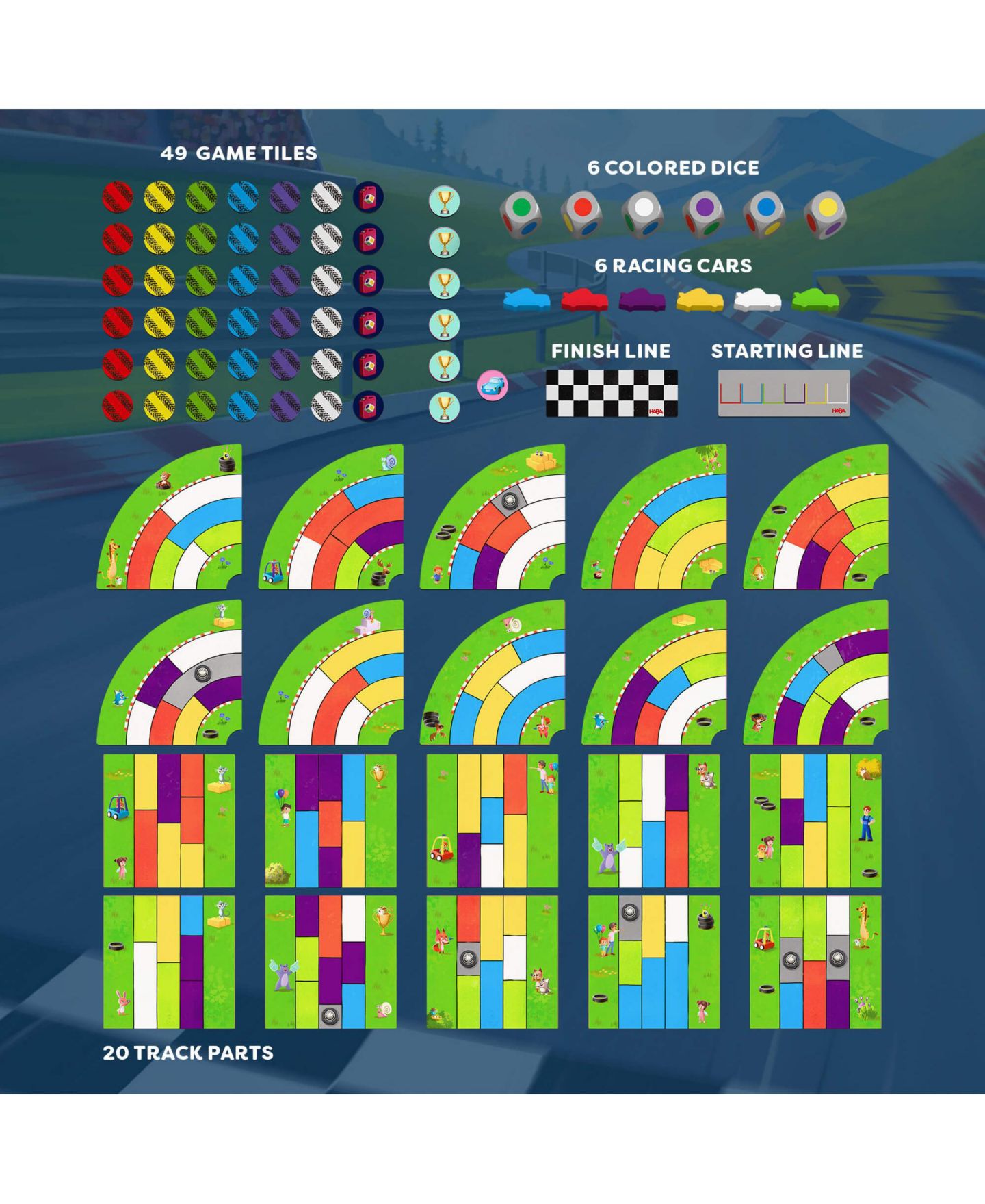 Детская настольная игра Haba Monza Car Racing Board Game — фото 6