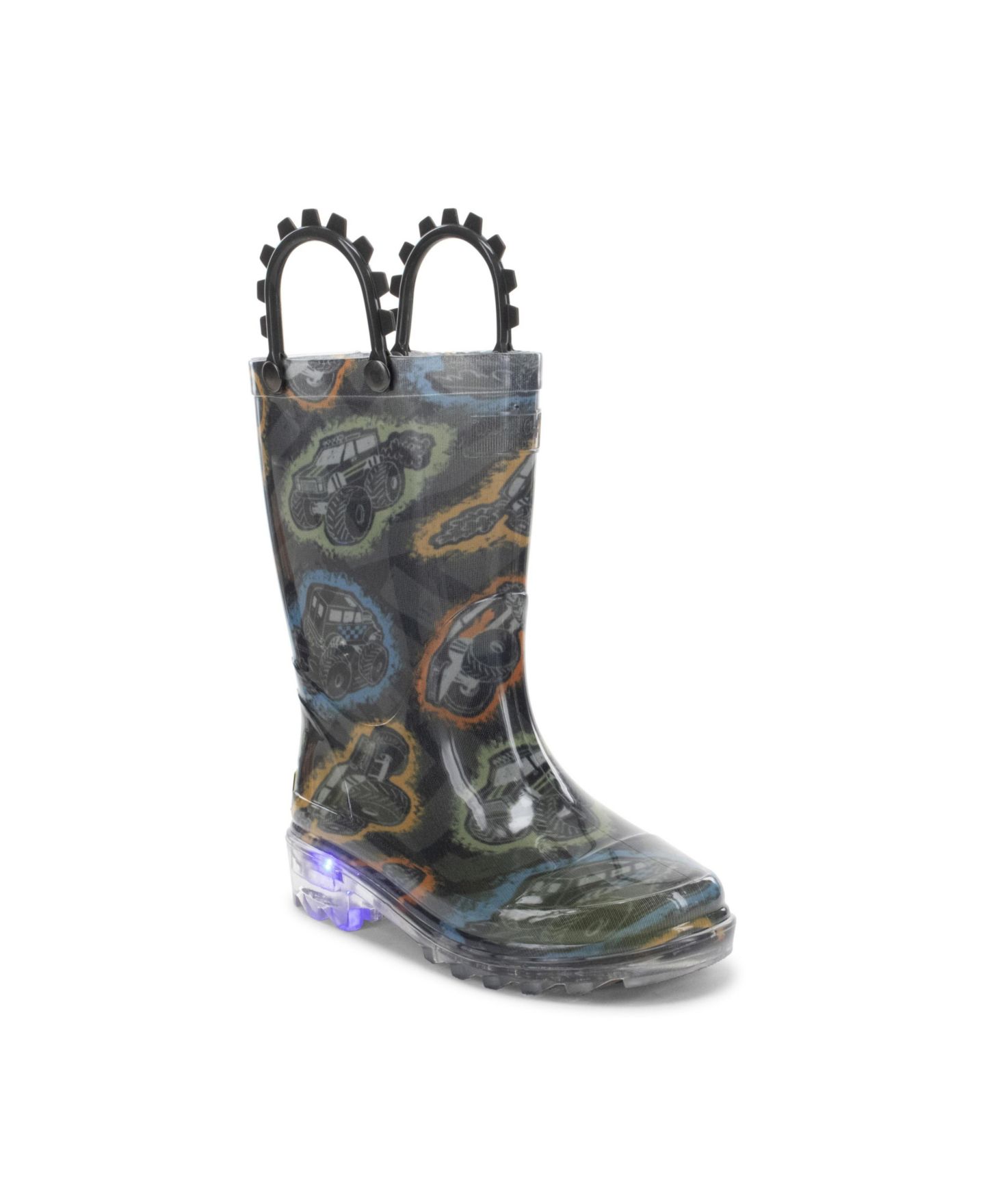 Ботинки Western Chief Big Wheels Lighted Rain Boot для мальчиков, цвет: Чёрный — фото 1