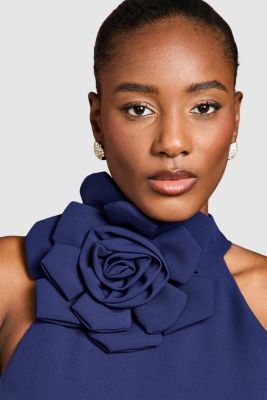 corsage for navy blue dress Elegant Navy Blue Satin & Lace Wrist Corsage Boutonniere Set - Pearl  Rhinestone Accents - Prom Wedding Homecoming Keepsake Dark Blue