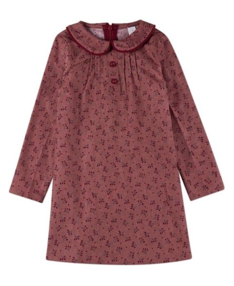 Платье MeMoi Berry Printed Dress для девочек, цвет: Бордовый