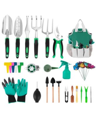Garden Tool Set 9 Succulent 6 Aluminum Tools Kit Gloves Watering Can Line Label