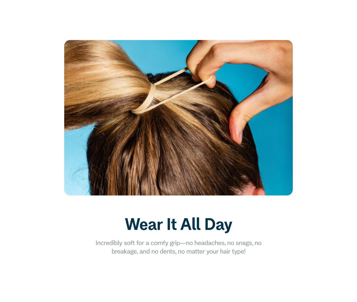 Женские аксессуары GIMME beauty Low Profile Hair Bands - Gentle, No-Snag Elastic Ties for Fine and Thick Locks - Non-Slip Seamless Ponytail Holders - 20 Pack — фото 4
