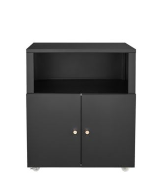Metal Mobile File Cabinet with Lockable Doors – Adjustable Shelf – Rolling Under Desk Storage Organizer and Printer Stand for Home Office