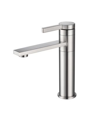 Single Handle Sink Vanity Bathroom Faucet Stainless Steel with Brushed Nickel for Bathroom