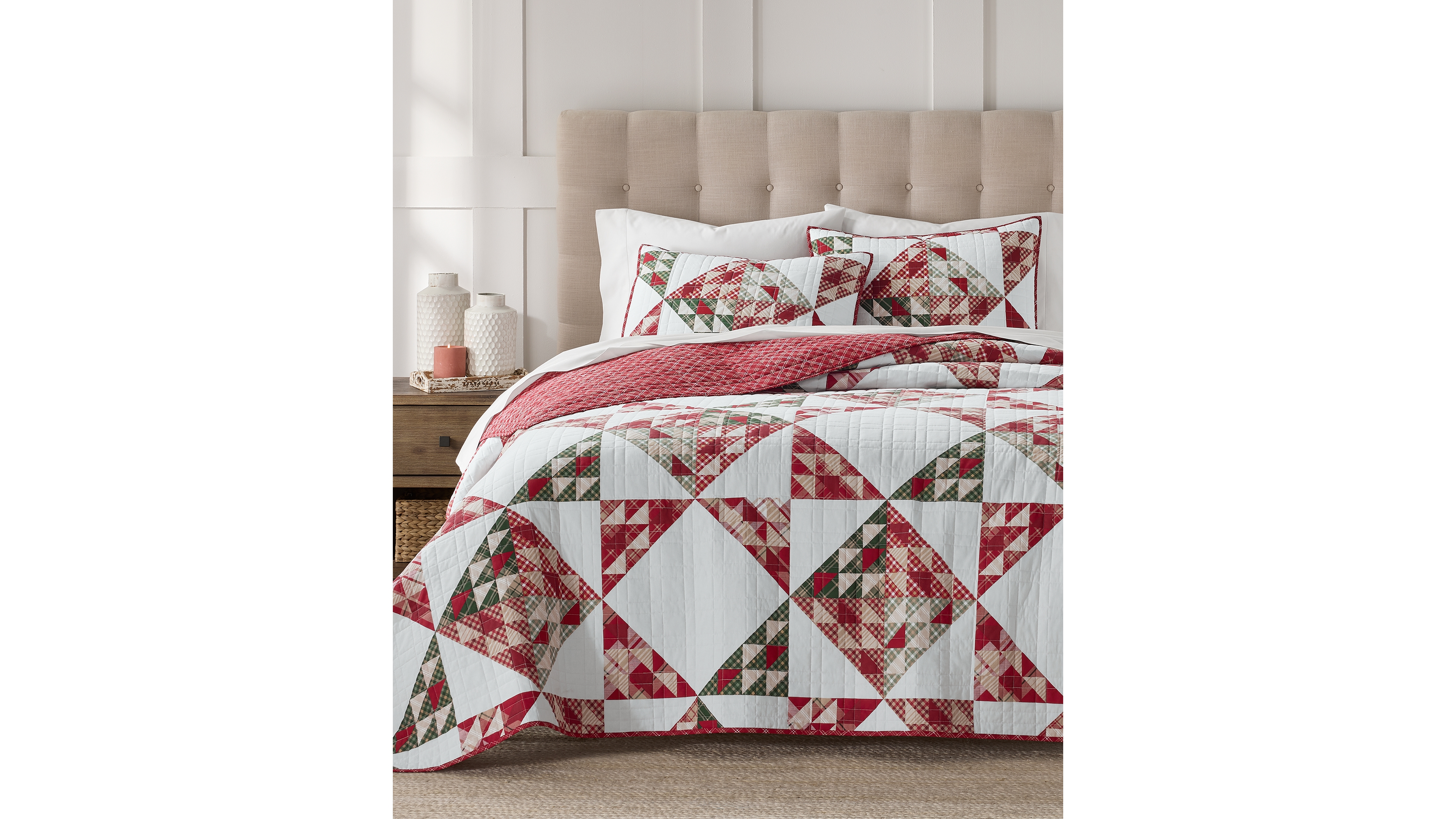 Charter Club Jolly Plaids 3-Piece Quilt Set, King, Macy's Exclusive