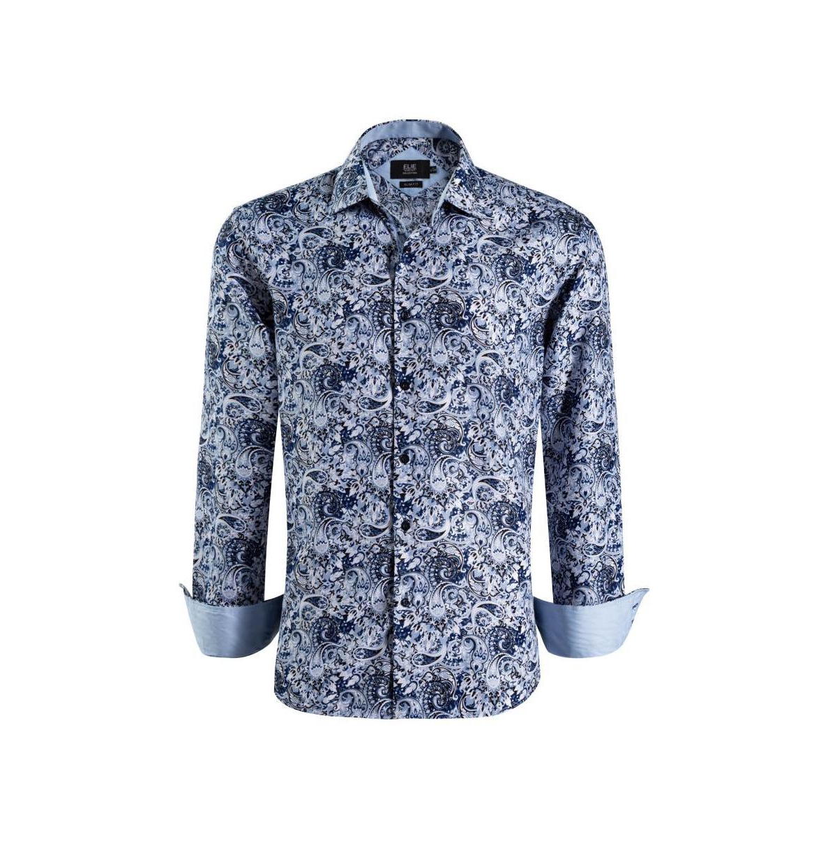 Elie Balleh Men's Slim Fit Stylish Paisley Print Shirt