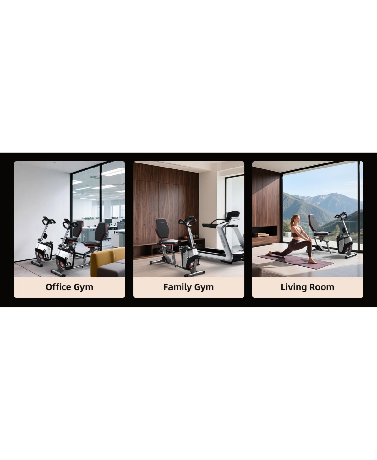 Harison Recumbent Exercise Bike, 350 lbs Capacity, Magnetic with Lcd Monitor (Hrm-B50A)