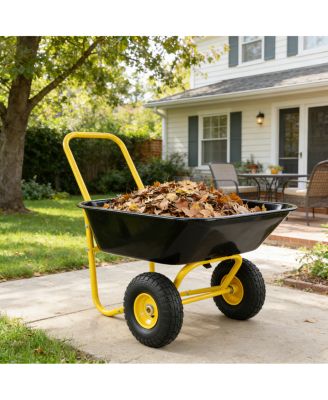  Two-wheeled barrow garden cart 10-inch pneumatic wheels