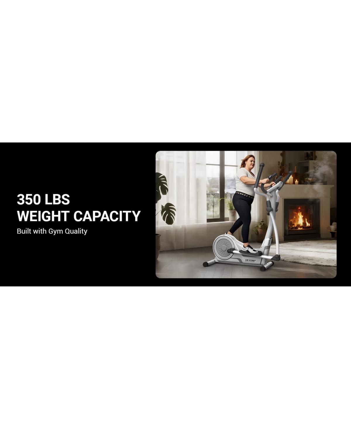 Harison Elliptical Machine for Home, 350 Lbs Capacity, 16-Level Magnetic Resistan