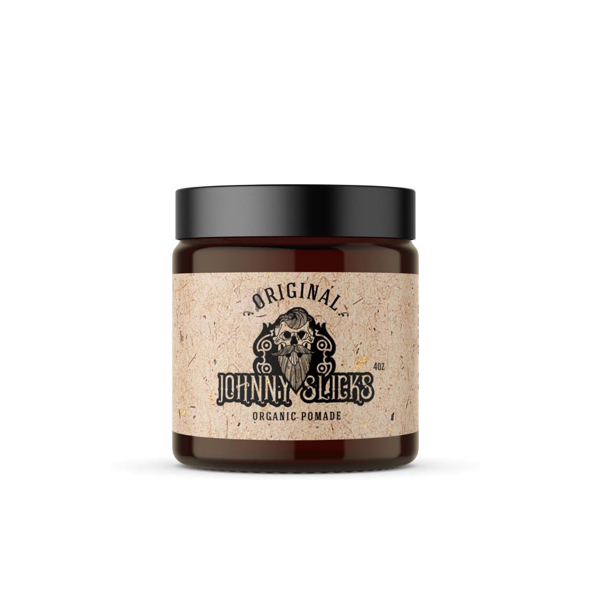 Johnny Slicks Oil Based Pomade | Low to Medium Hold and High Shine Finish | 4 oz | Original Scent