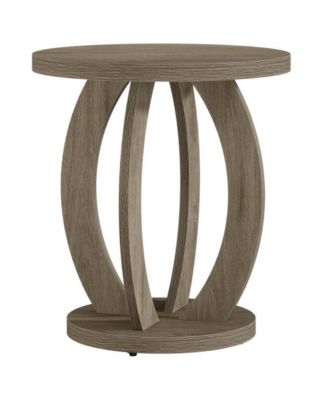 Round End Table with Storage for Small Spaces