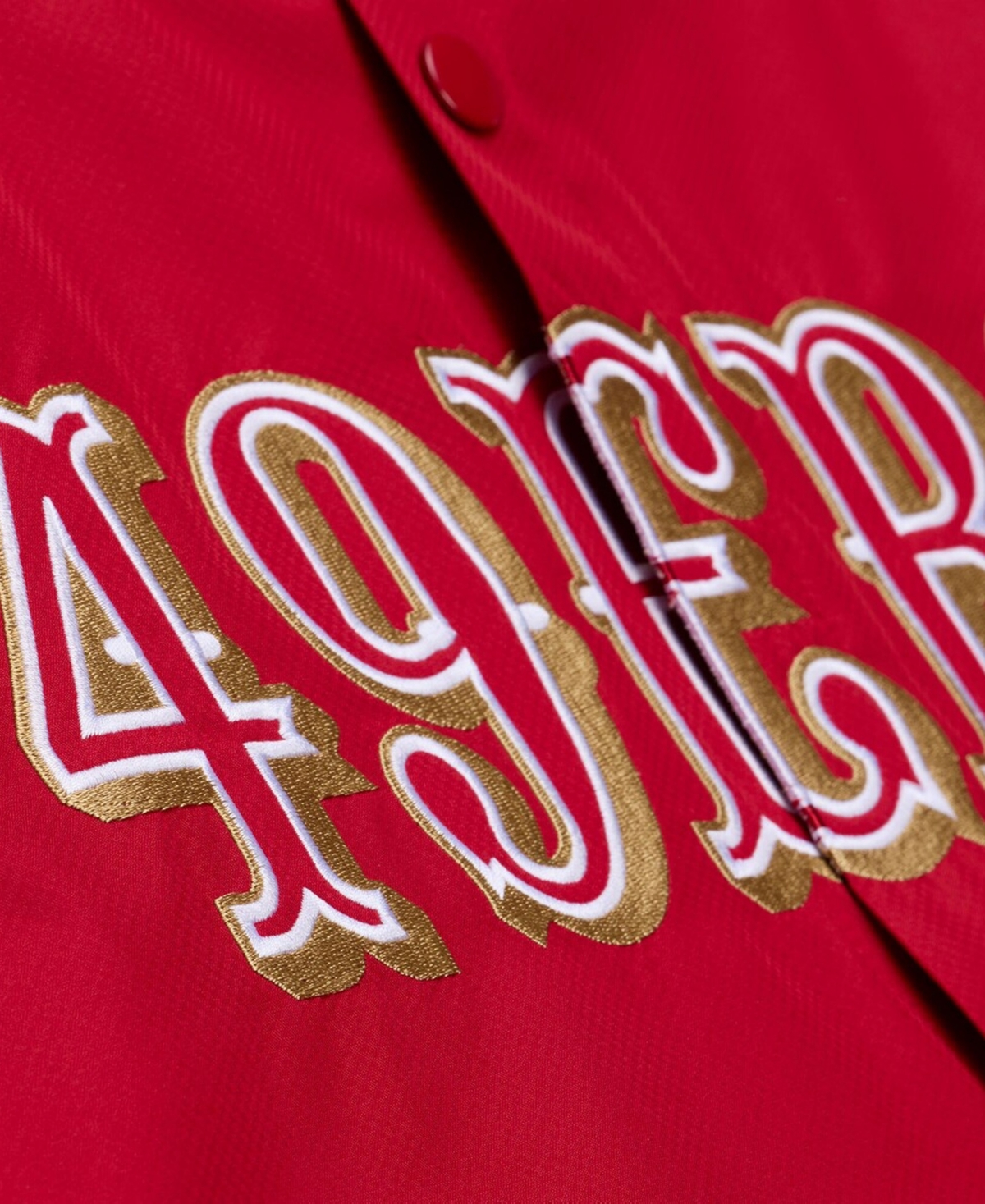 Mitchell & Ness Men's Scarlet San Francisco 49ers Coaches Full-Snap Hooded Windbreaker Jacket