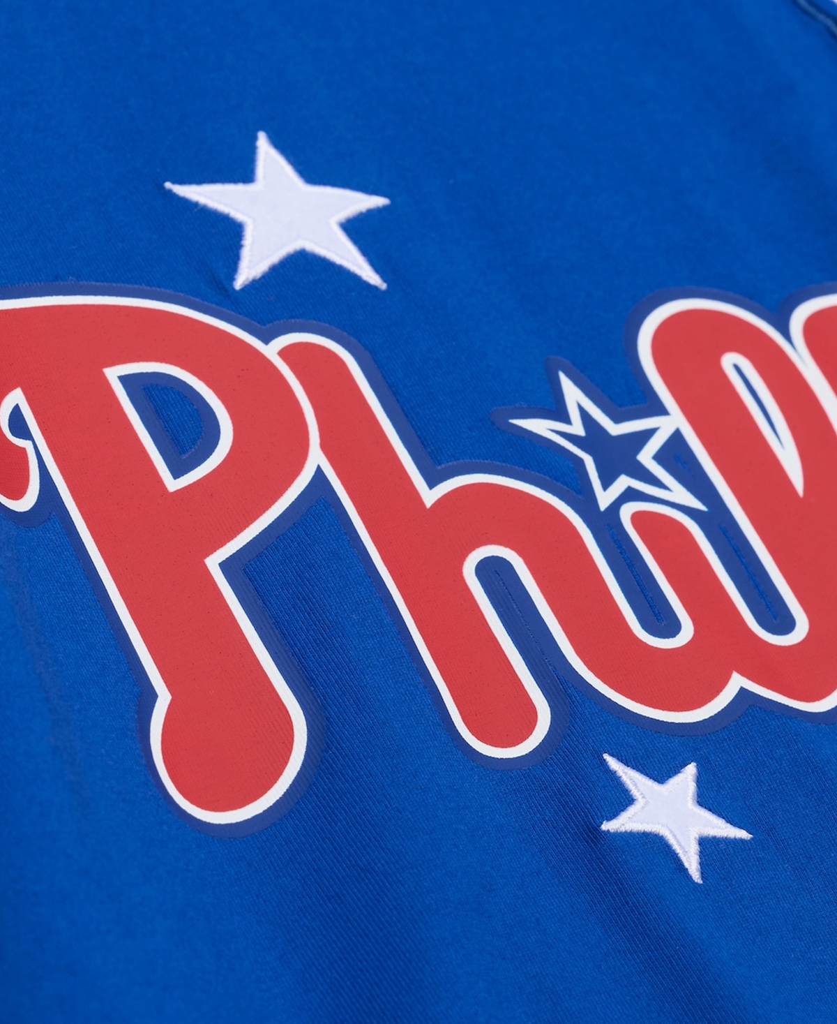 Mitchell & Ness Women's Royal Philadelphia Phillies Pep Rally Cropped Boxy T-Shirt