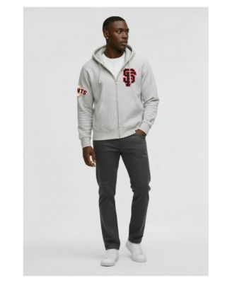 Men's Gray San Francisco Giants Reverse Weave Chenille Full-Zip Hoodie