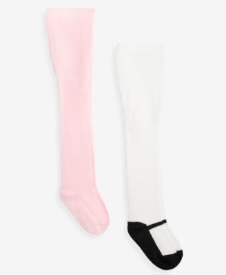 Baby Girls' 0M-24M Mary Jane Detail Stockings, 2-Pack