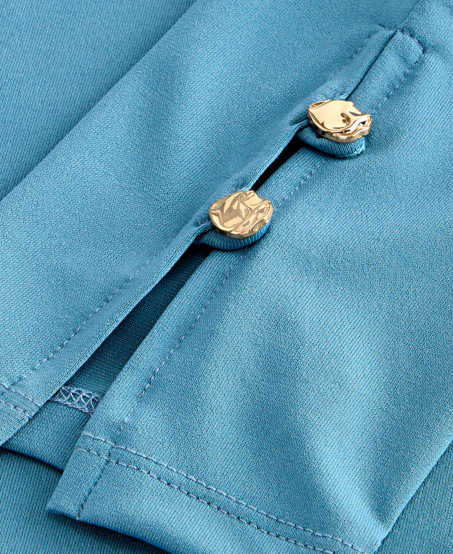 Women's Long-Sleeve Collared Keyhole Blouse