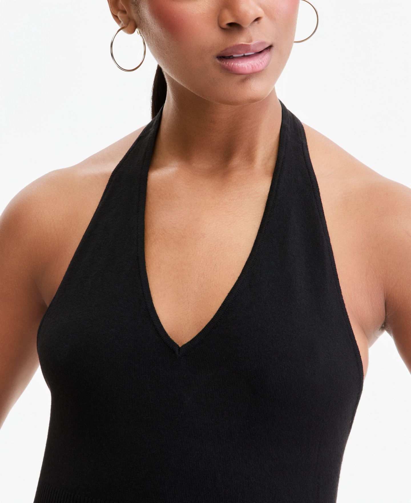 Женский свитер Bar III Sweater Halter Top, цвет: Чёрный — фото 3