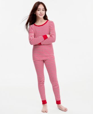Kids Candy Stripe 5-14 Snug-Fit Pajama Set