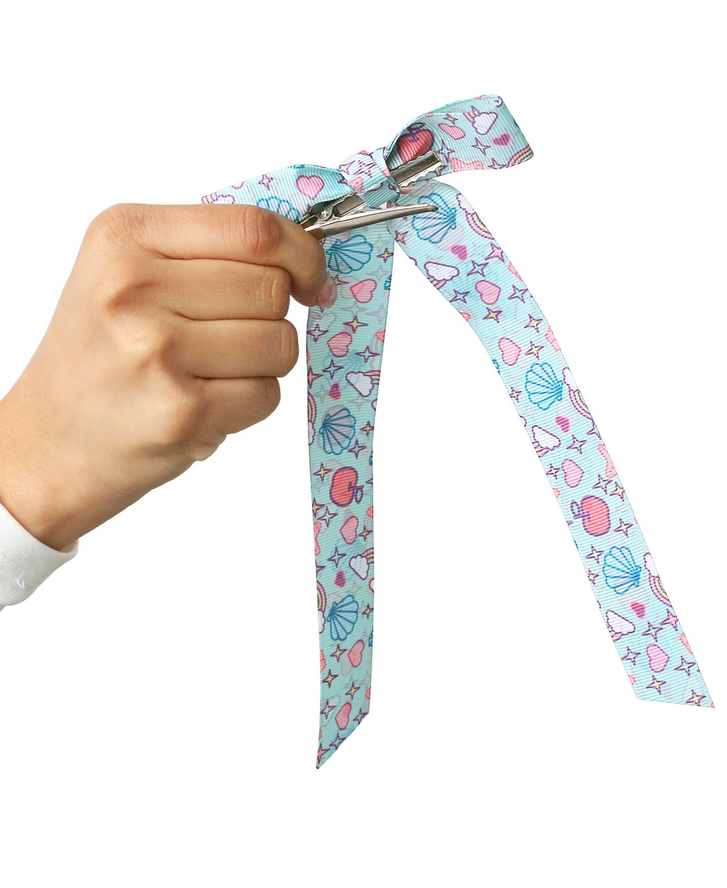 Детские аксессуары для волос Hello Kitty and Friends Long Hair Bows 7-Piece Set Official License, Sanrio Hair Accessories with Kuromi and My Melody, цвет: Разноцветный — фото 4