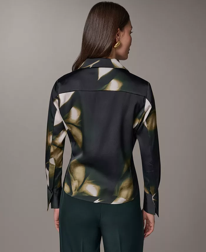 Petite Collared Button-Front Blouse - thumbnail 5
