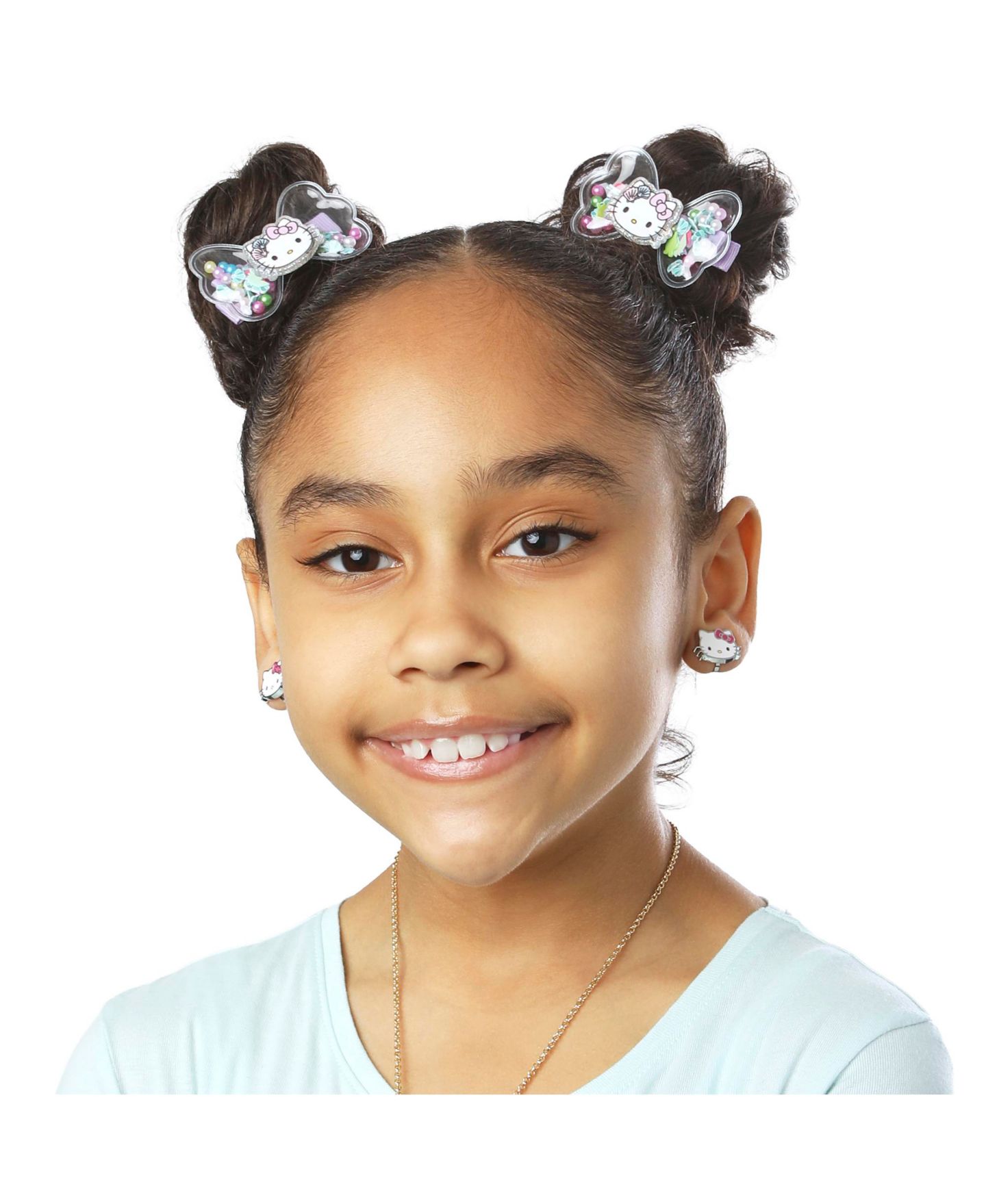 Детские аксессуары для волос Hello Kitty Mermaid Hair Clips 4-Piece Set Official License, Snap Back Shaker Hair Clips, Sanrio Accessories, цвет: Разноцветный — фото 2