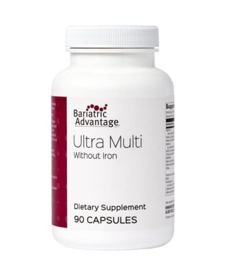 Ultra Multi Without Iron, High Potency Daily Multivitamin for Bariatric Surgery Patients with 22 - 90 Capsules, 30 Servings
