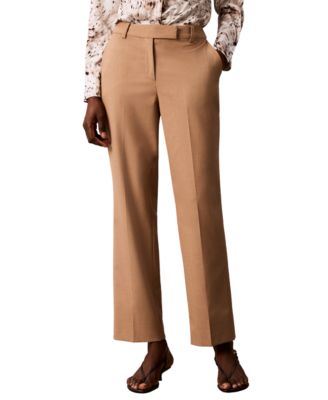 Petite Straight-Leg Mid-Rise Pants